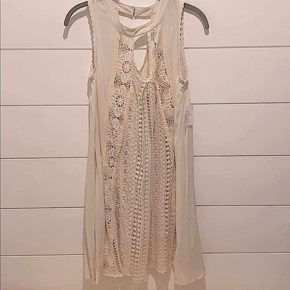 NWT Cream crochet dress